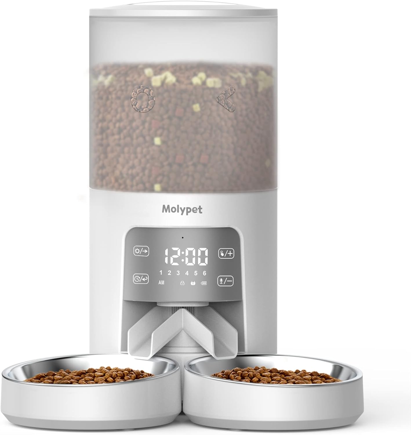 PF02D Pet Automatic Feeder Dual Bowl, 6L