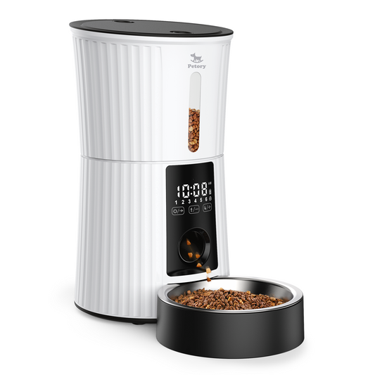 Petory Timed 4L Automatic Cat Feeder with Dual Power Supply for Cats and Small Dogs