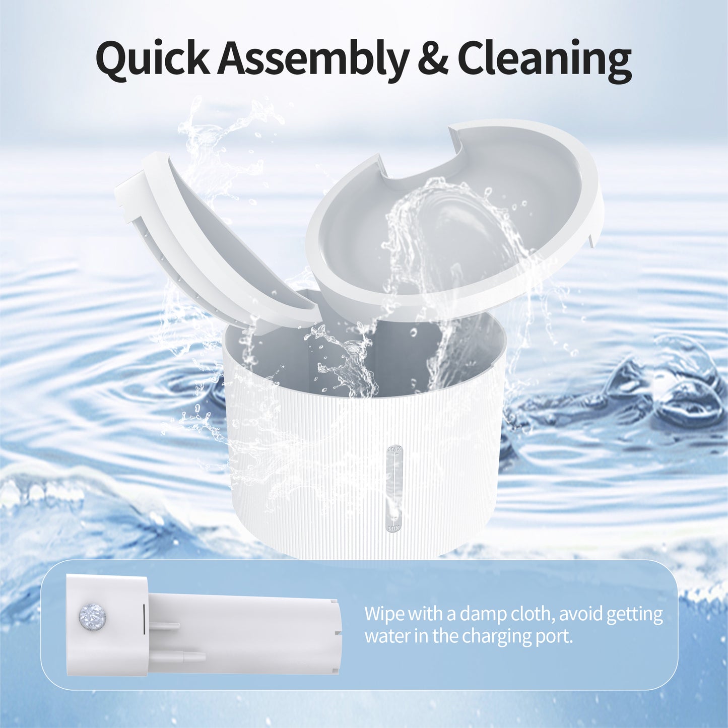 Petory Smart 3L/102oz Automatic Cat Water Fountain with Wireless Pump & 2 Flow Modes