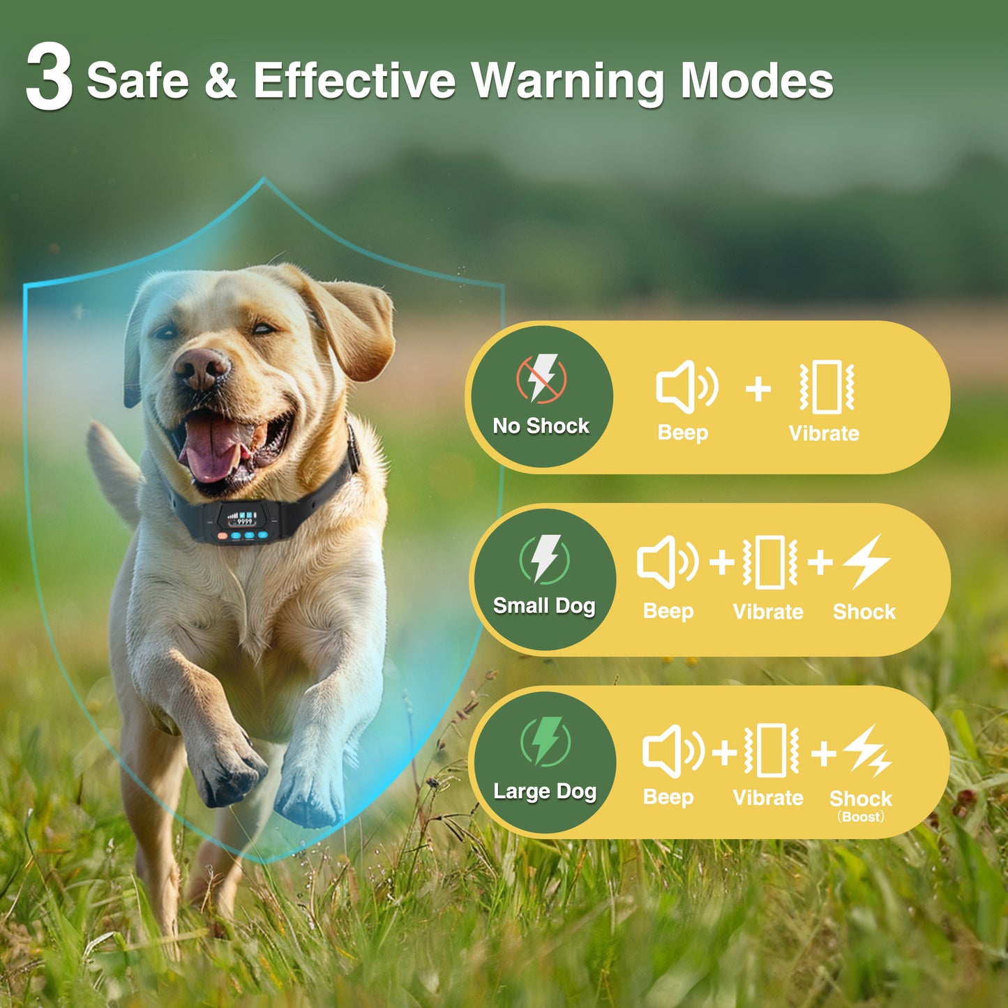 PUPKIDS Wireless Dog Fence System Electric Fence for Large Yards Wireless Fence Only Outdoor Use