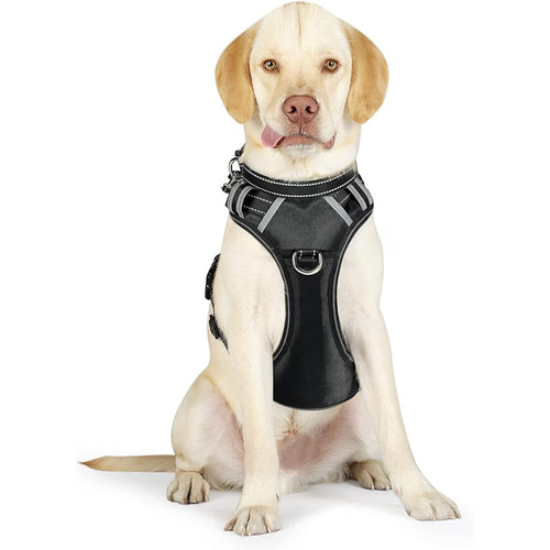 Patpet 2 In 1 No Pull Dog Harness Reflective Adjustable Vest With Handle For Large Dogs