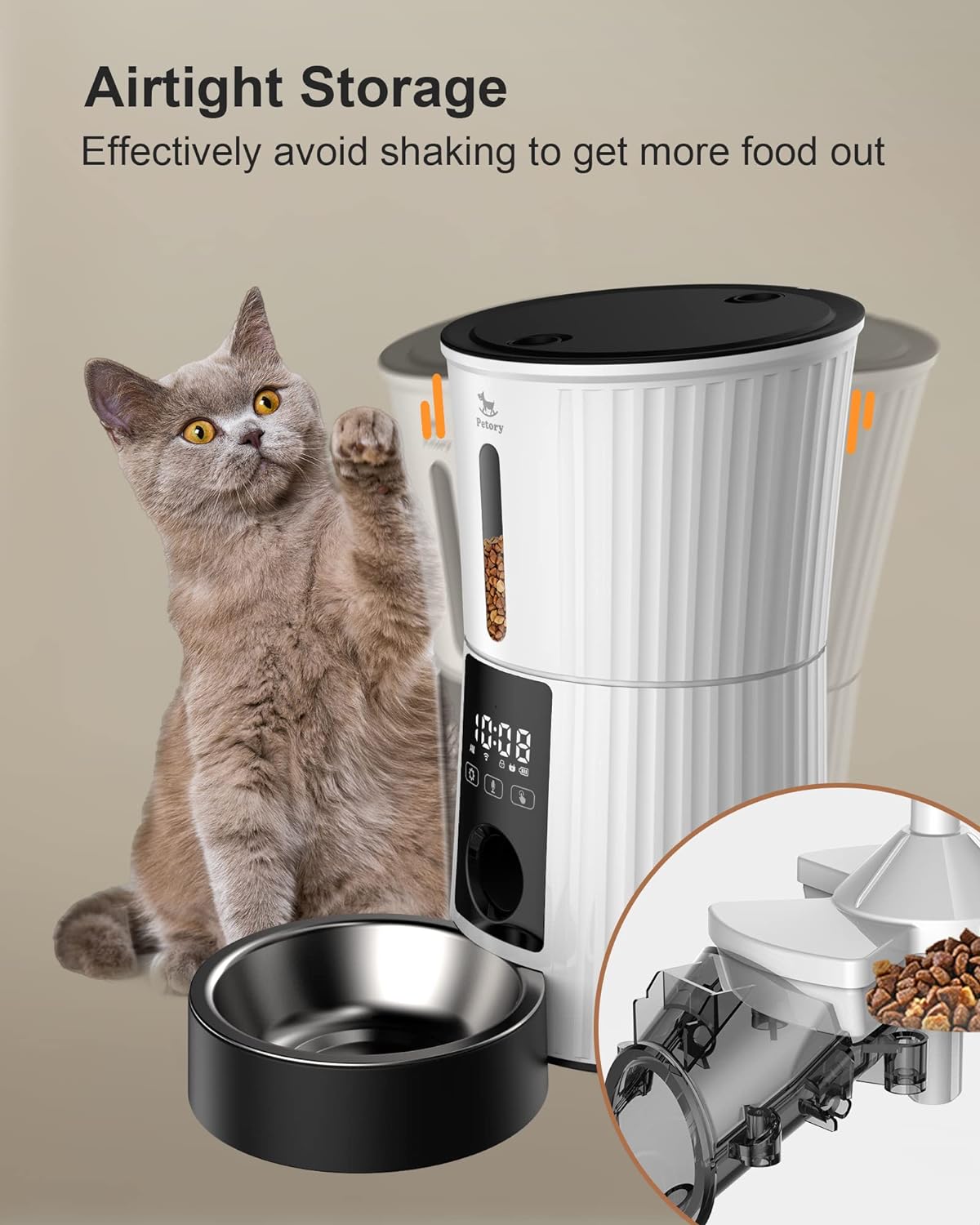 Petory PF01 WIFI Automatic Cat Feeders for Cats and Dogs