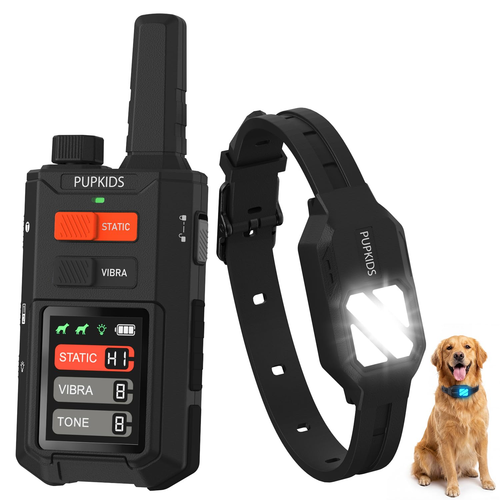 PUPKIDS Dog Training Collar with 4 Powerful Modes - 4200FT E Collar for Dogs Training
