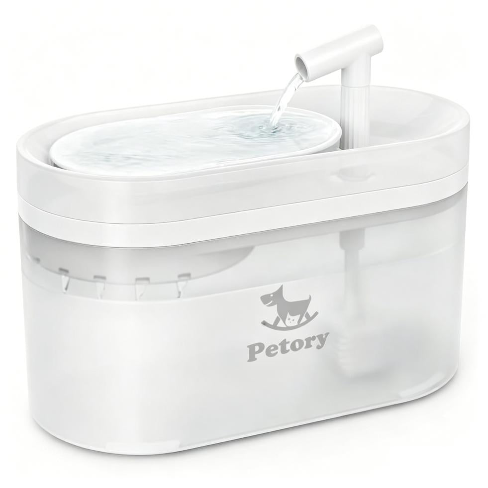 Petory Automatic Quiet 2.5L/84oz BPA-Free Cat Water Fountain with 2 Replacement Filters