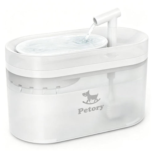 Petory Automatic Quiet 2.5L/84oz BPA-Free Cat Water Fountain with 2 Replacement Filters